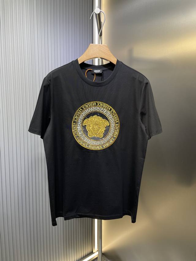 Versace Top-Tier Reissue 25SS Spring/Summer New Medusa Heavy Embroidery Crystal