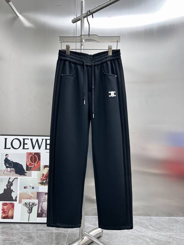 20901# Celine 2026 Spring/Summer New Casual Pants Exclusive Custom Heavyweight F