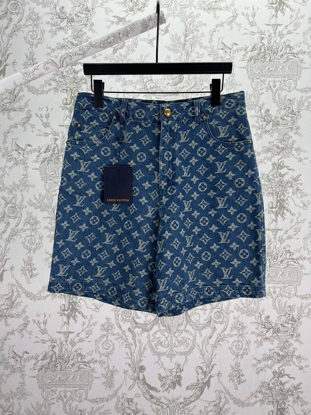 Louis Vuitton 25Ss New Monogram Denim Shorts. These denim shorts stand out with