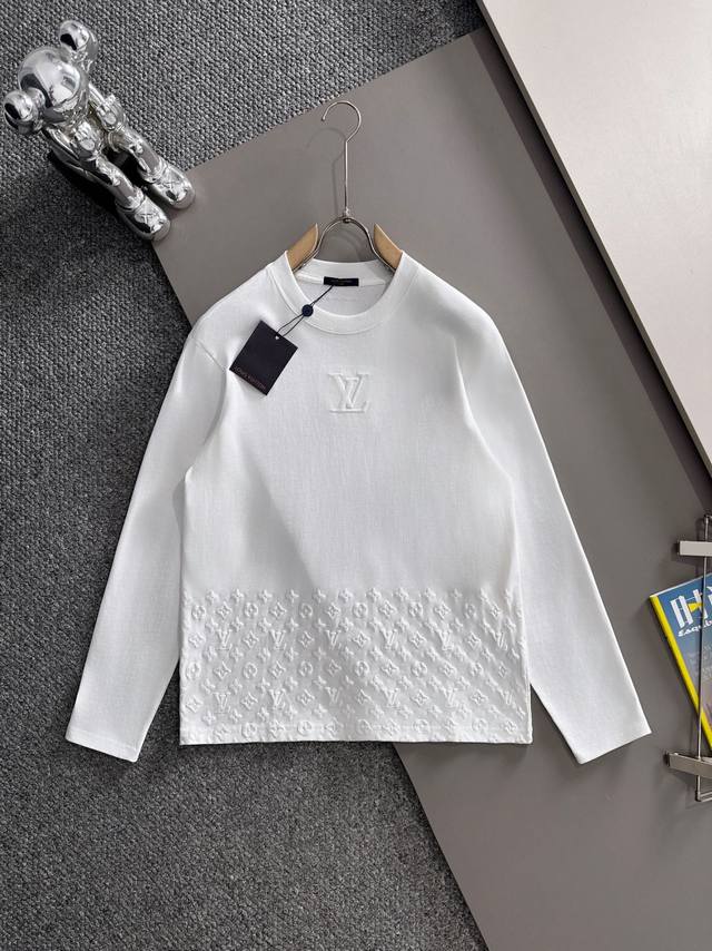Louis Vuitton 2025 Autumn/Winter New Crew Neck Long Sleeve T-Shirt. Made of imp