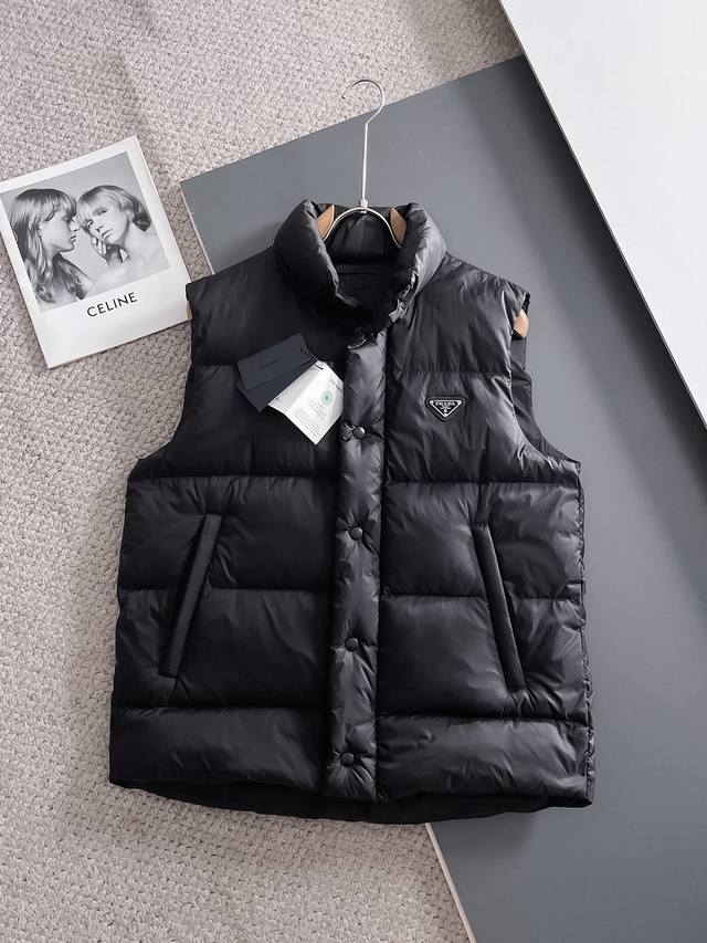 Prada 2025 Autumn/Winter New Down Jacket Vest Original 1:1 Custom Made, All Har