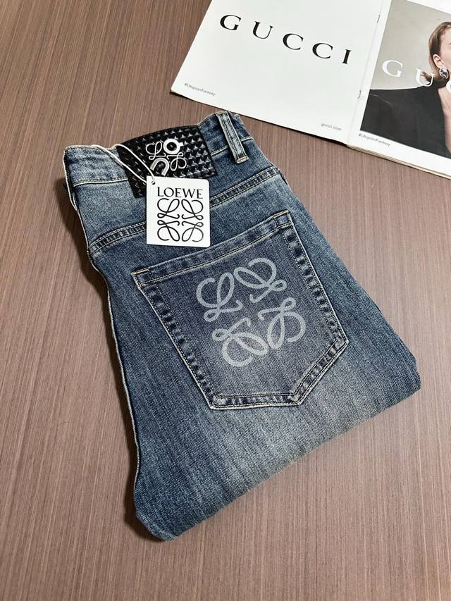 Loewe Stretch Slim Fit Straight Leg Jeans, All Seasons! High-quality stretch jea