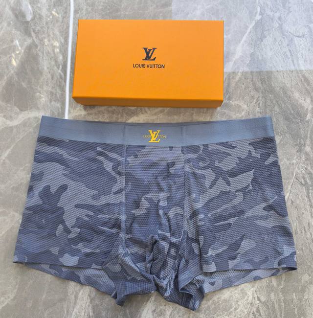 Louis Vuitton Lv 1 box of 3~Original quality! Must-have men's boxer briefs! Hig