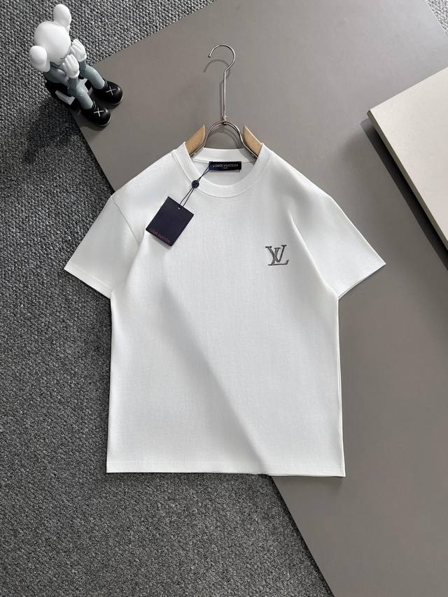 Louisden Lv Couple Style Unisex Short-Sleeve Crew Neck T-Shirt 280G. The feel a