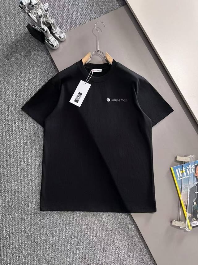 Lulu Spring/Summer Limited Edition Crew Neck Short Sleeve T-Shirt. Delicate text