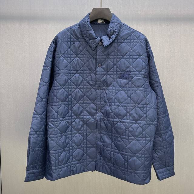 Cd Dark Blue Technical Fabric Lily of the Valley Embroidered Jacket Size: S-XL T