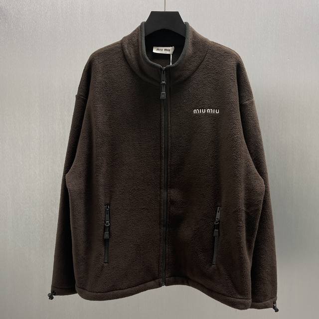 Muumuu Brown Fleece Jacket Size: S-XL This Miu Miu Fall/Winter 2024 collection r