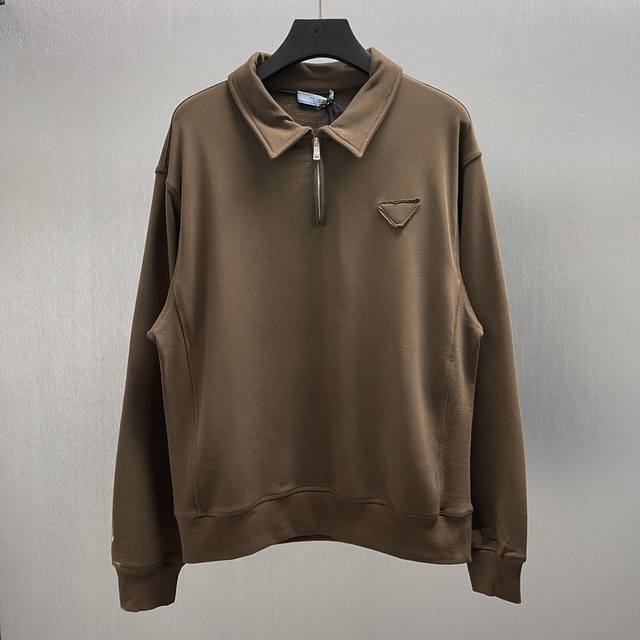 pr*Da Cotton Fleece Polo Shirt Size: S-XL This polo shirt combines minimalism wi