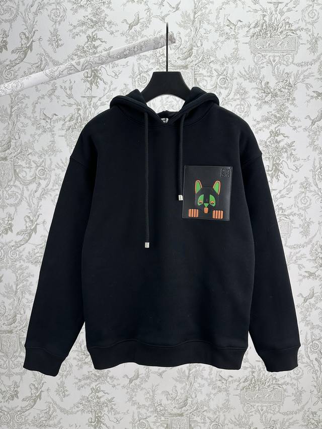 Loewe 25Ss New Cotton Loose Fit Hooded Sweatshirt, Medium Weight, Cotton Fleece