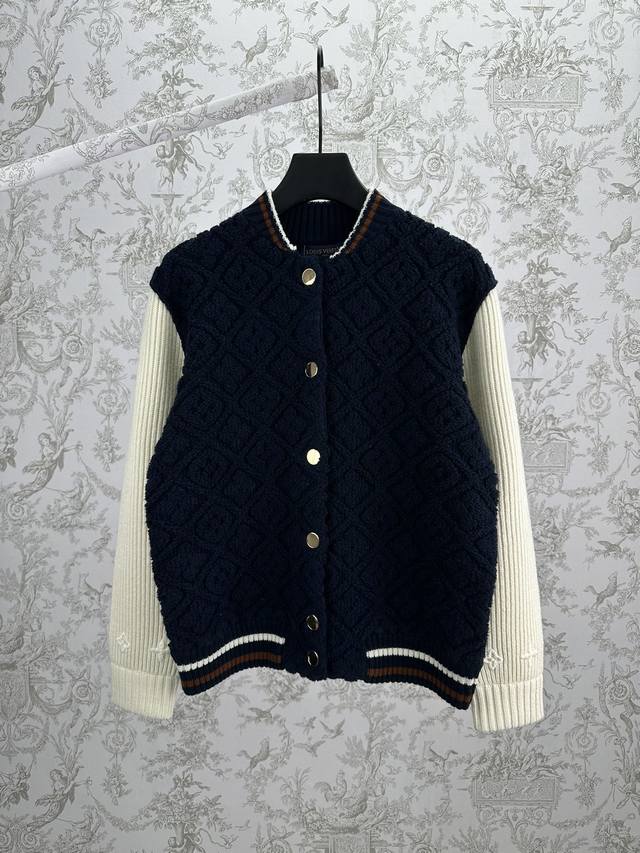Louis Vuitton 25Ss New Monogram Terry Cloth Baseball Jacket. This baseball jack