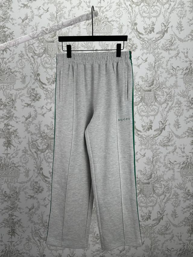 G brand 25Ss new cotton striped casual trousers, overall casual fit with striped