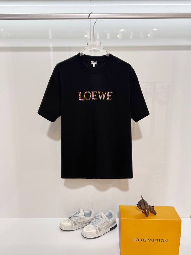 Loewe High-Quality 320g Crew Neck Short Sleeve T-Shirt. Classic and simple color