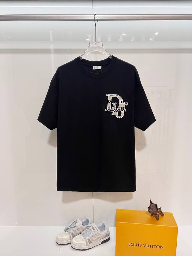 Dior High-Quality 320g Crew Neck Short Sleeve T-Shirt, featuring the brand's cla