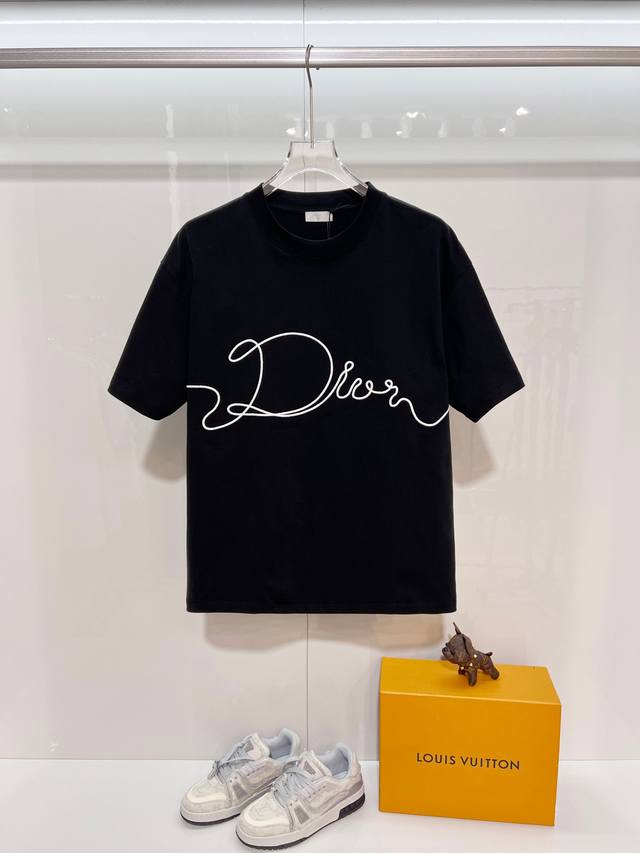 Dior High-Quality 320g Crew Neck Short Sleeve T-Shirt, featuring the brand's cla