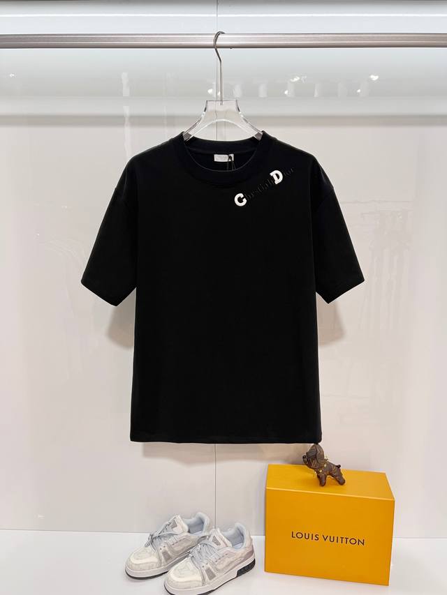 Dior High-Quality 320g Crew Neck Short Sleeve T-Shirt, featuring classic color b