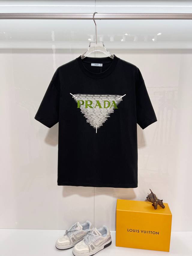 Prada High-Quality 320g Crew Neck Short Sleeve T-Shirt, featuring the brand's c