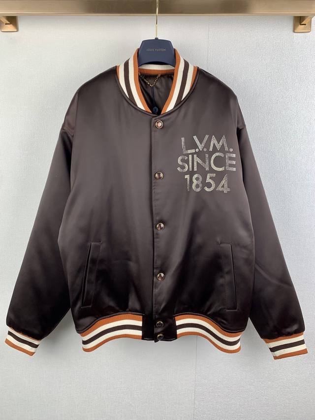 Louis Vuitton 26Ss Rhinestone Embroidered Letter Jacket ( ). Original design pur