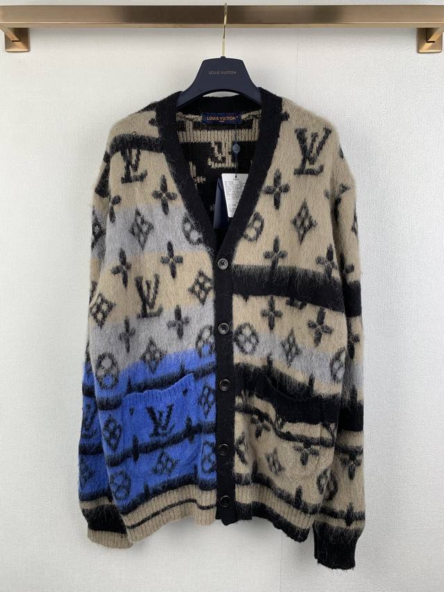 Louis Vuitton 25Ss New Monogram Mohair Cardigan Sweater ( ) This cardigan is mad