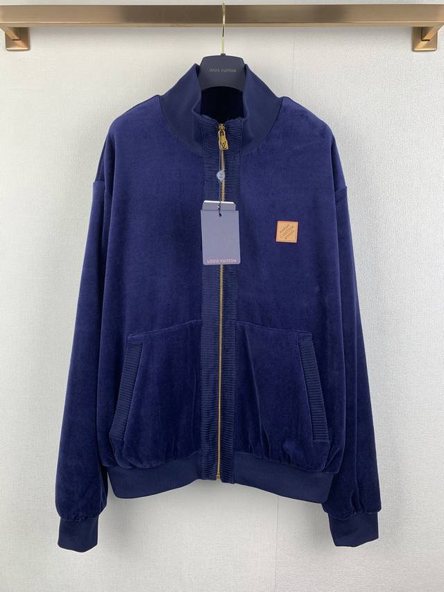 Louis Vuitton Blue Velvet Jacket ( ) elevates day and night style with a dynamic