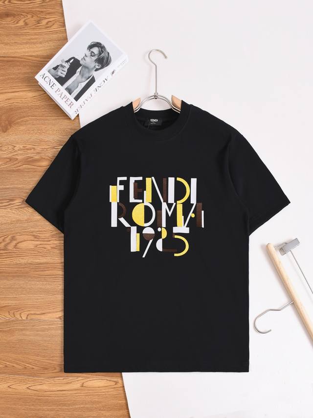 Fendi Monster T-shirt, Fendi Double F, Slightly Wide Fit, S-XL, . Fendi 26Ss Ea