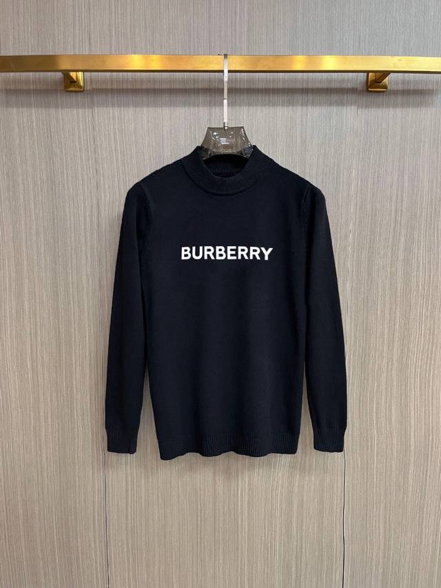 Features Burberry mock neck sweater, latest autumn/winter collection. A top-qual