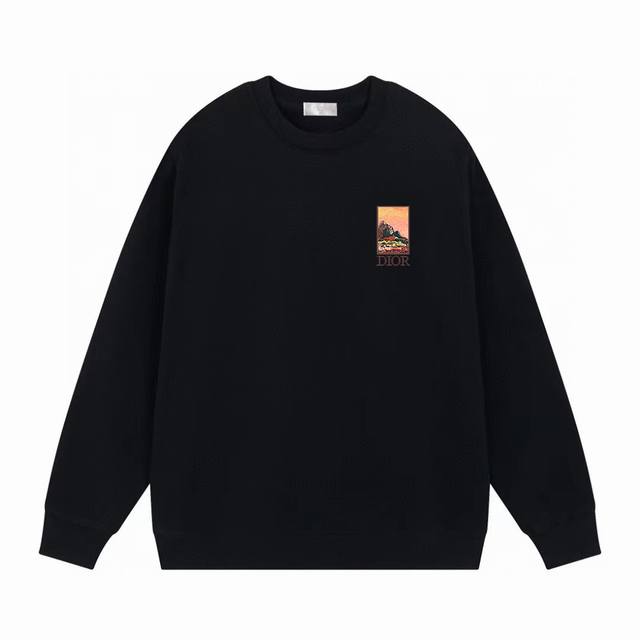 Dior New Sweatshirt. Custom-woven and dyed 380g double-ply pure cotton terry fa