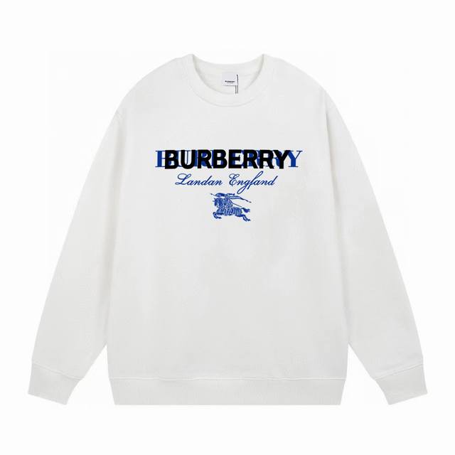 New Burberry Sweatshirt. Made with custom-woven and dyed 380g double-ply pure c