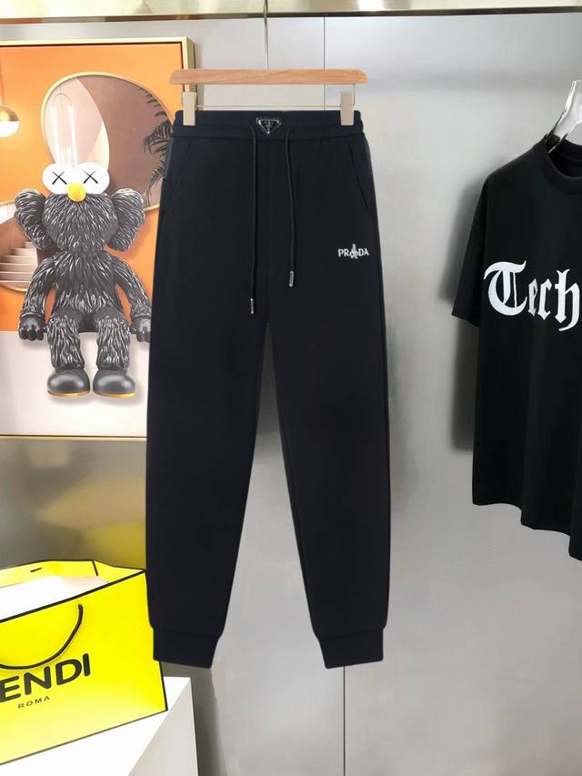 Prada New Men's Casual Sweatpants, High-End Custom Fashionable Versatile Style,