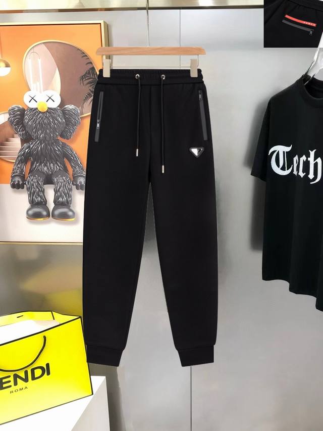 Prada New Men's Casual Sweatpants, High-End Custom Fashionable Versatile Style,