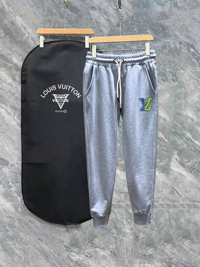 Lv Louis Vuitton Ss Runway Slim Fit Simple Logo Sweatpants Domestic OEM/Export S