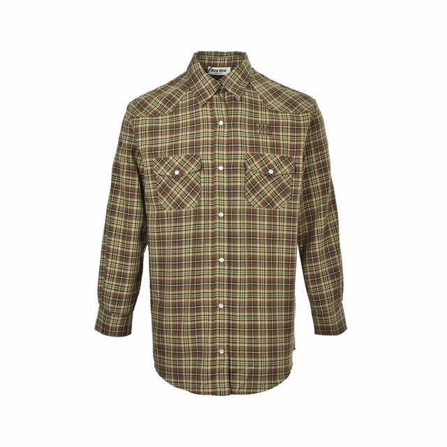 Highly Retouched Real Shots, Worry-Free After-Sales Service. Miu Miu Green Chec