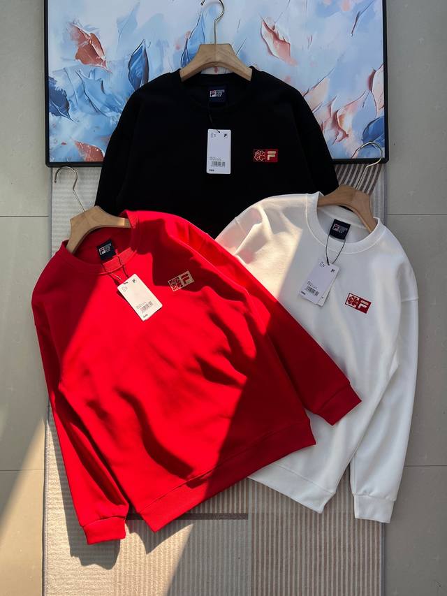 Fila! New Year's Collection, Unisex, Spring 2026, Begonia Flower Red Couple Swea