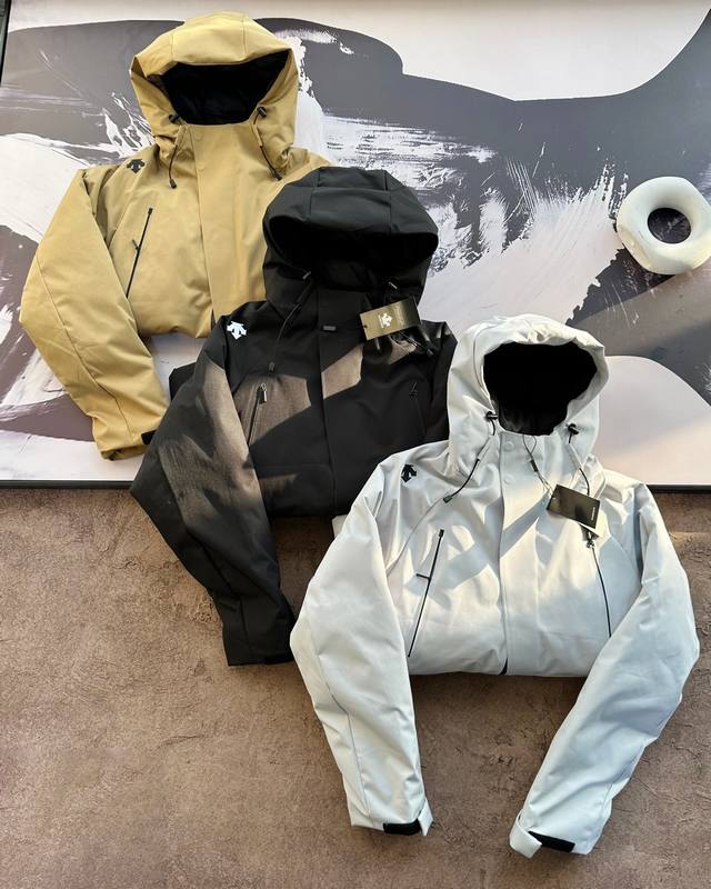 Descente Training Uniform Thick Down Cotton Jacket, unisex. boutique style, ful