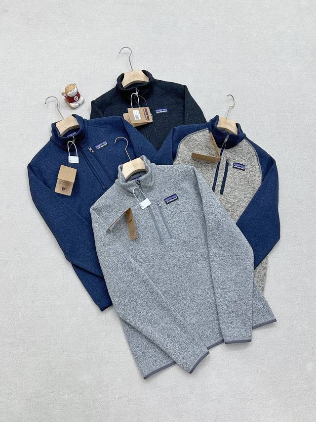 Patagonia Men's Sweatshirt, Pullover, Fleece, Warm, Half-Zip, Outdoor, US Versio