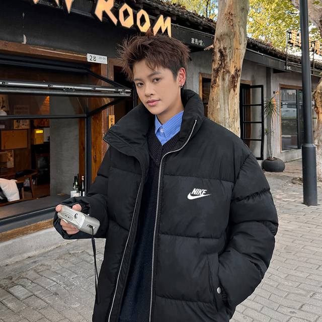 Nike Overseas Exclusive Stand Collar Down Padded Jacket, Unisex Puffer Jacket,