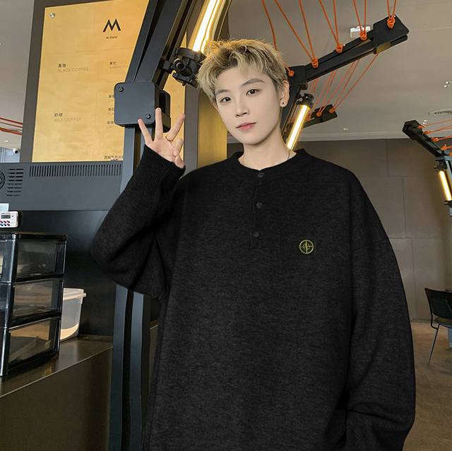 Stone Island official website sweater, unisex knitwear, Instagram and Xiaohongsh