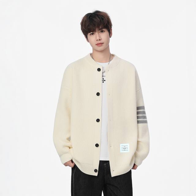 New Arrival Thom Browne 21Ss Striped Sweater Cardigan - A timeless classic, a mu