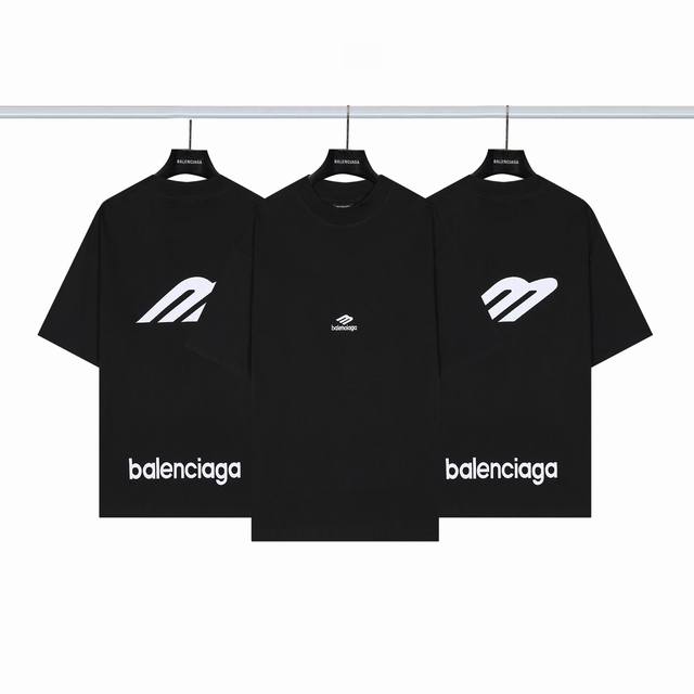 Balenciaga Large M Embroidered Short-Sleeve T-Shirt ( ) Color: Black ( ) Size: