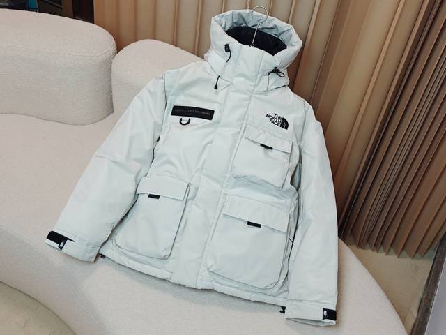 Special Offer: Beige The North Face Workwear Pocket Hooded Down Jacket ( ) Color