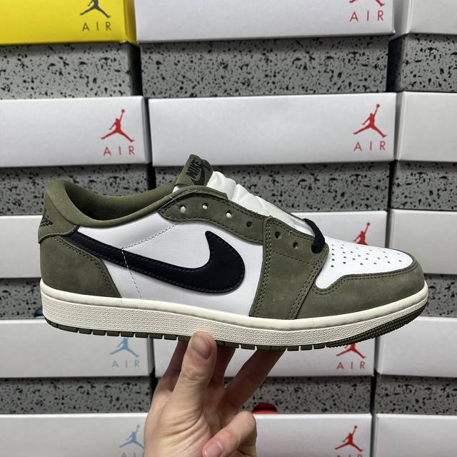 Original Air Jordan AJ1 Low Og, Low-top Green/White/Black Hq6998 200 Sizes: 36-4