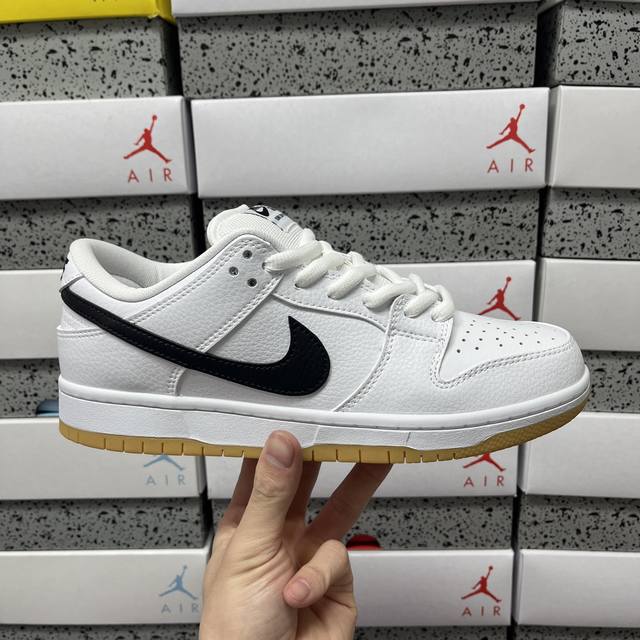 Yc Nike Dunk SB Leather Pro Iso White Gum White/Black Cd2563 101 Sizes: 40 40.5