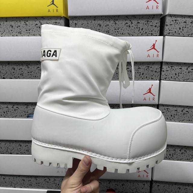 Yx Balenciaga Skiwer Series, White High-Top Snow Boots, W4Sa1# 1000 . Sizes: 36