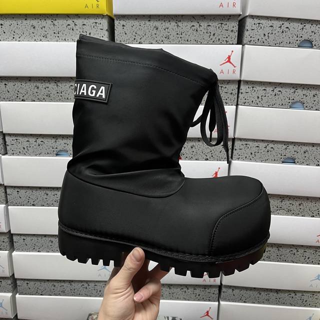 Yx Balenciaga Skiwer Series, Black, Wide-Toe Snow Boots, W4Sa1 1000 . Sizes: 36