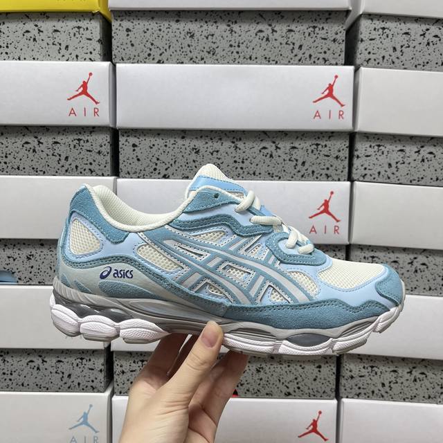 N01# Asics Gel-Nyc Series Mesh and Leather Retro Comfortable Non-slip Wear-resis