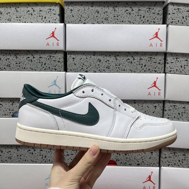 Sj Air Jordan 1 Low AJ1 Og Low-top Basketball Shoes White/Green Cz0775 133 Sizes