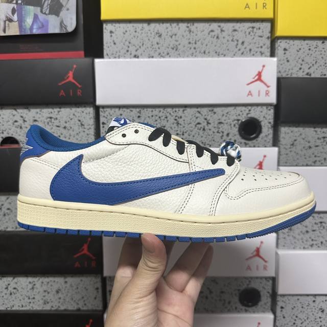 Fk version Travis Scott X Fragment X AJ1 Low Og three-way collaboration low-top