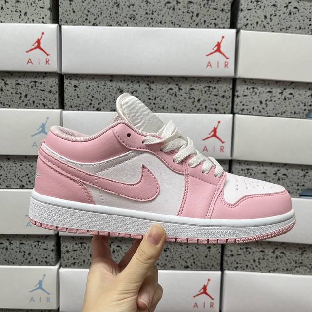 Small Dt Air Jordan AJ1 Low Low Top White Pink 553560 614 Size: 36 36.5 37.5 38