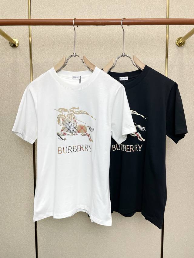 Burberry Exclusive New Original Men's Casual Short-Sleeve T-Shirt, High-End Cust