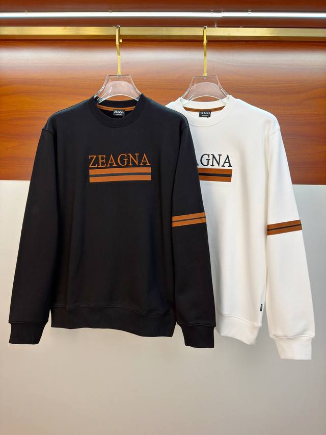 Zegna 25Ss Newest and Top-of-the-Line Crew Neck Sweatshirt, Exquisite Craftsman