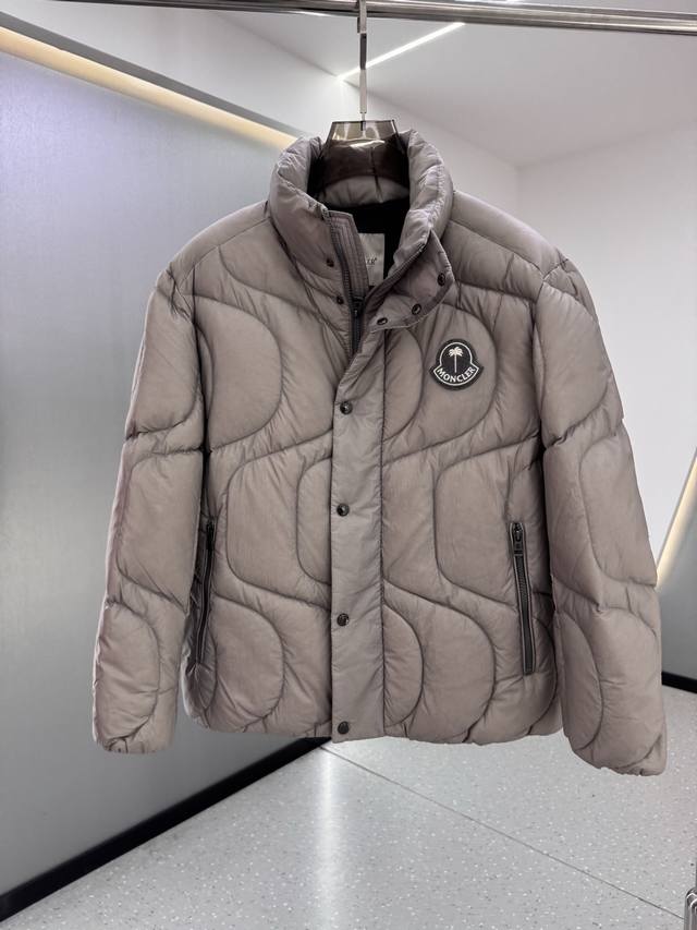 Moncler and Palm Angels' "Haunani" down jacket collaboration, the grey version
